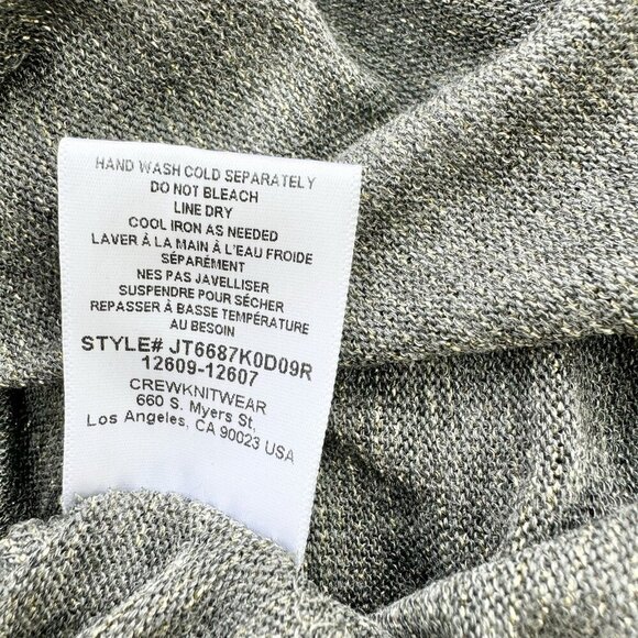 H.I.P. Top Women's Size Large Sleeveless Grey & Gold Metallic Top - Picture 13 of 13